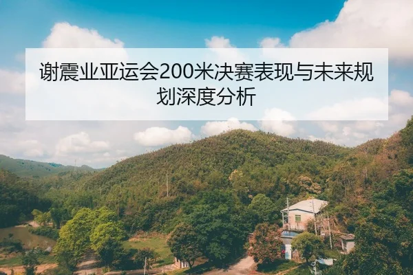 谢震业亚运会200米决赛表现与未来规划深度分析